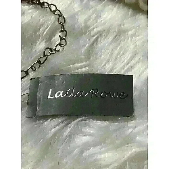 NEW! Laila Rowe 3 layer Ombre Beaded Necklace White Orange Pink Gold Chain - Picture 4 of 5